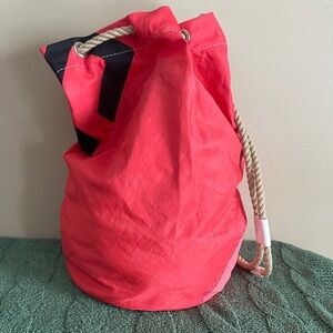 Sea Bags Maine Tote Backpack Coral Sail Bag Rope Handle NEW!